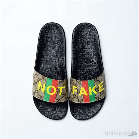 not fake gucci slodes|gucci slides counterfeit.